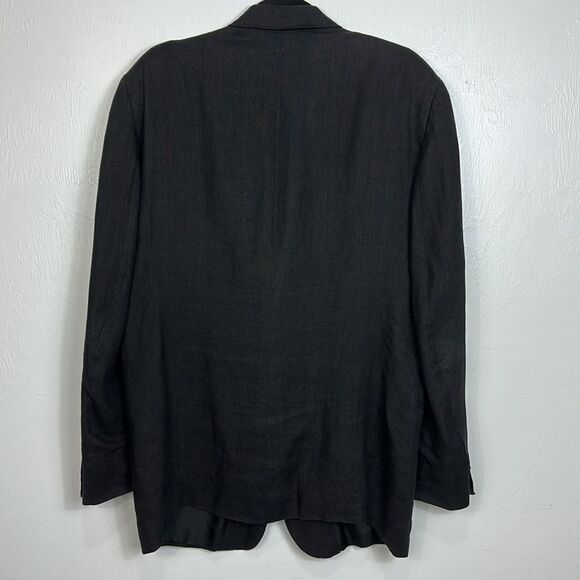 Davis For Men Vestimenta Chicago Linen Black Single Breasted Blazer Size 42 R - Picture 5 of 13
